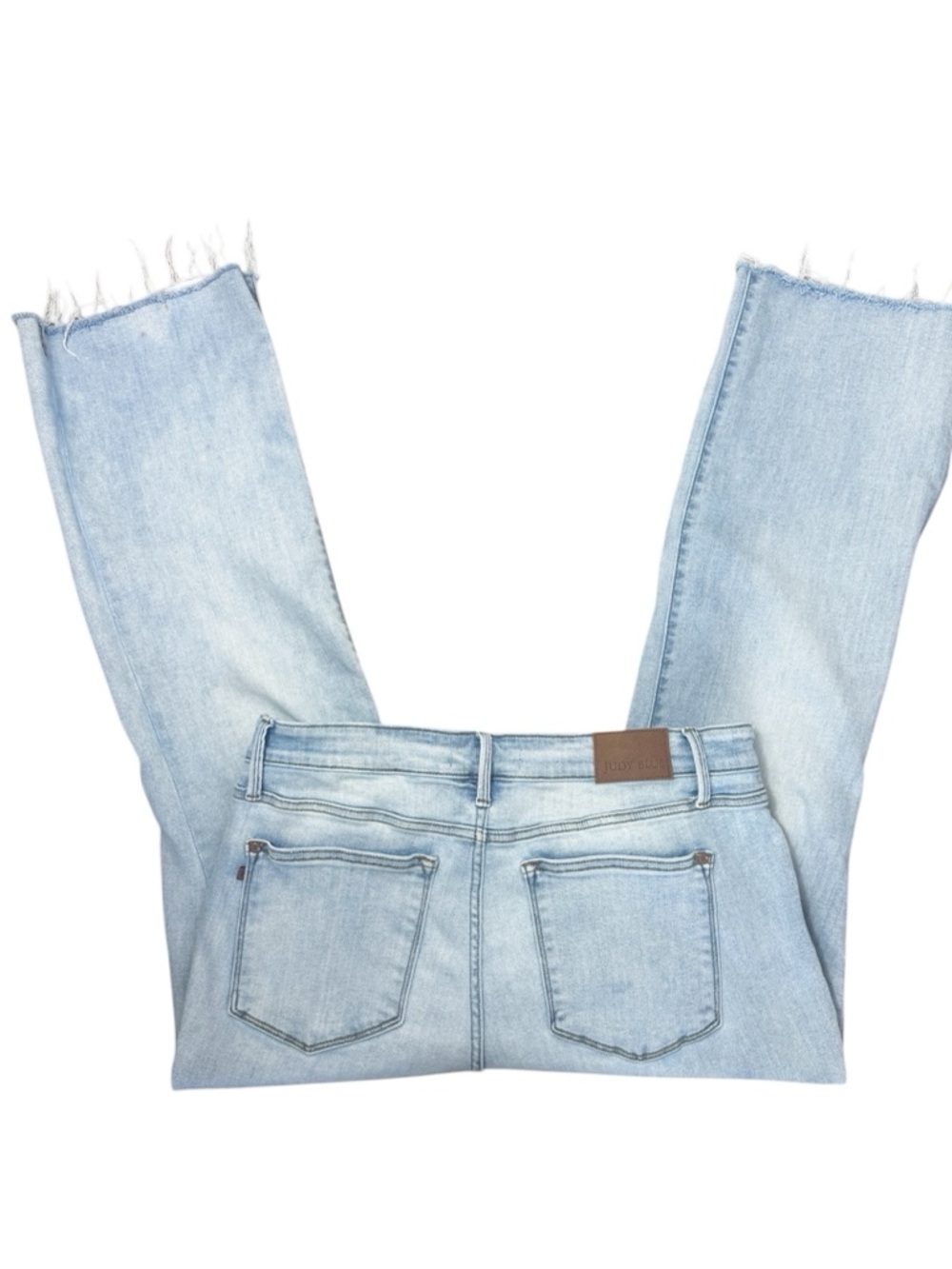 Judy Blue Bootcut Jeans 18W Plus Size Light Wash Stretch Denim High Rise Frayed - Picture 3 of 16
